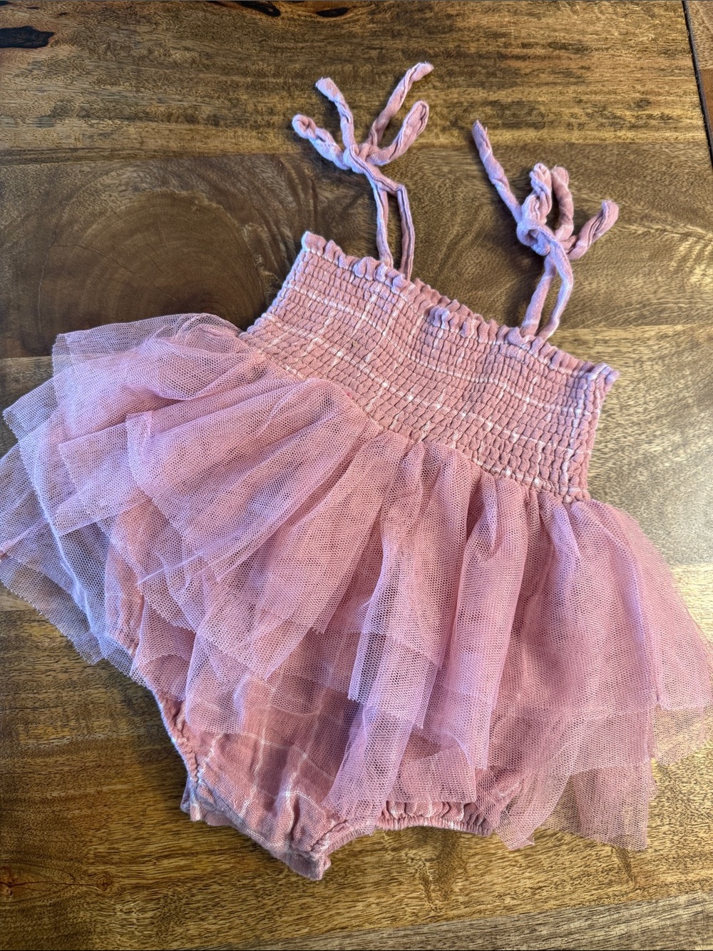 Angel Dear Pink Tulle Bubble Romper